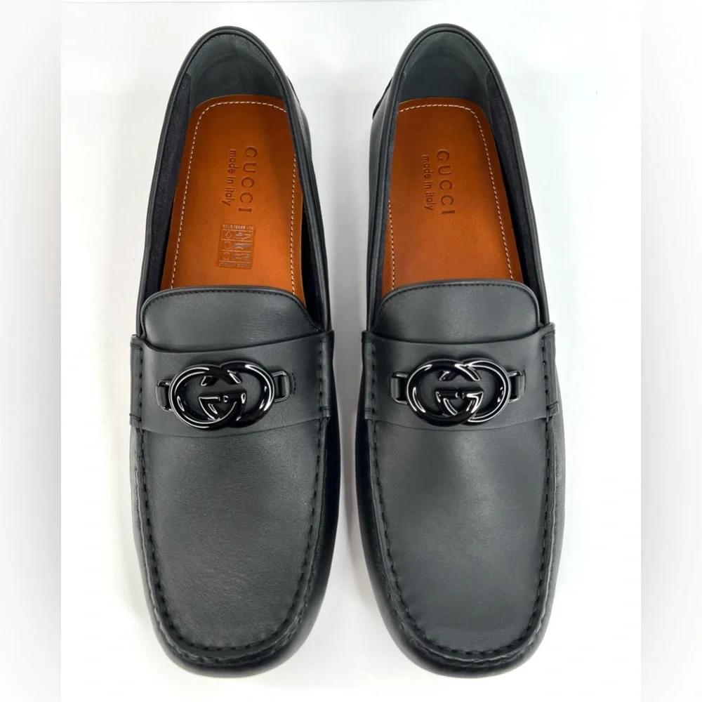 Gucci Love Parade GG Logo Resin Men Driver Loafers UK 13 - US 13.5 - EU 47